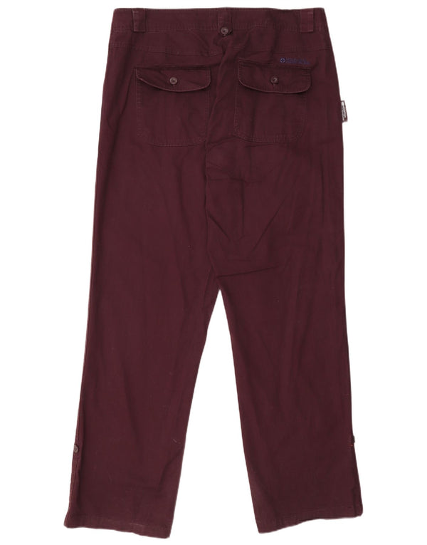 Mountain Warehouse Womens Casual Trousers UK 14 Large W32 L30 Burgundy