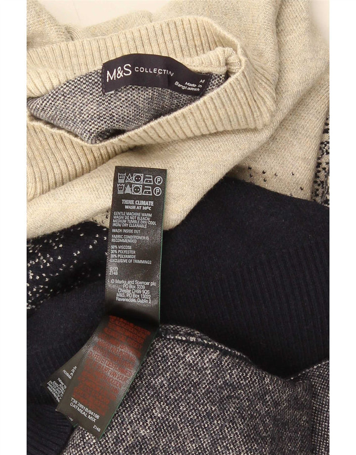 Marks & Spencer Mens Turtle Neck Jumper Sweater UK 14 Medium Multicoloured