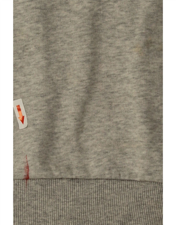 Superdry Womens Oversized Sweatshirt Jumper UK 16 Large  Grey Cotton