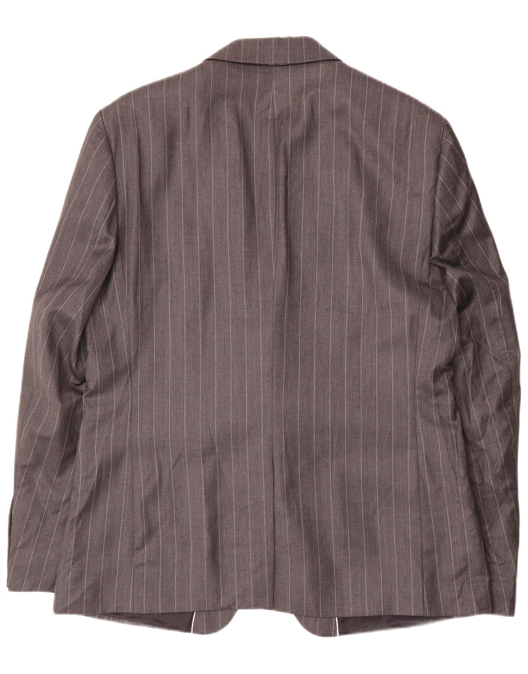 Zara Mens 1 Button Blazer Jacket EU 54 XL Grey Striped