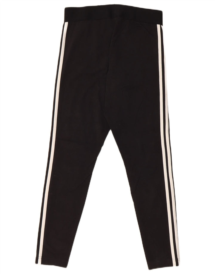 Adidas Dame Leggings UK 12/14 Medium Sort Bomuld