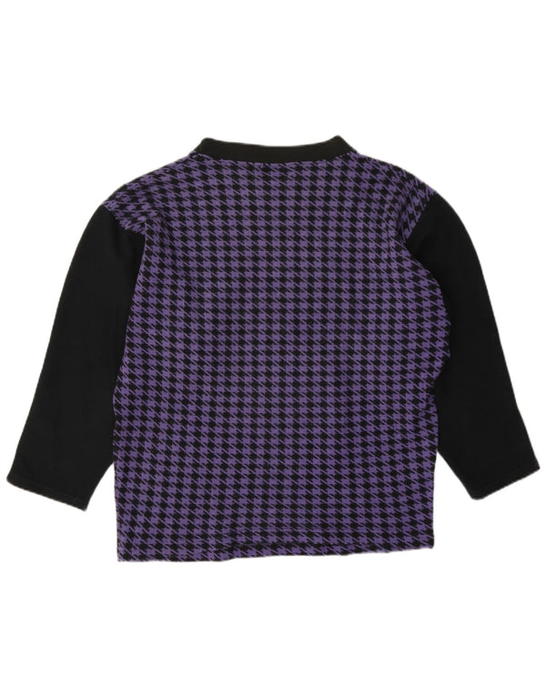 Gymnasium Haut à manches longues pour femme UK 44 Pied-de-poule Violet moyen