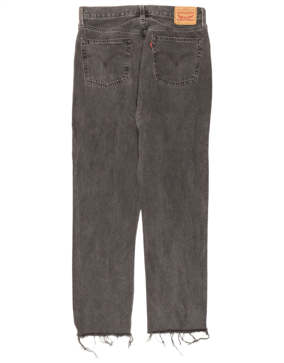 Levi's Womens 501 Straight Jeans W30 L30 Grey Cotton