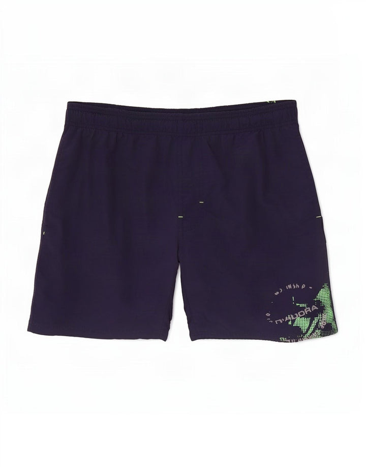 Pantaloncini da bagno grafici da uomo Diadora medi blu navy in poliammide