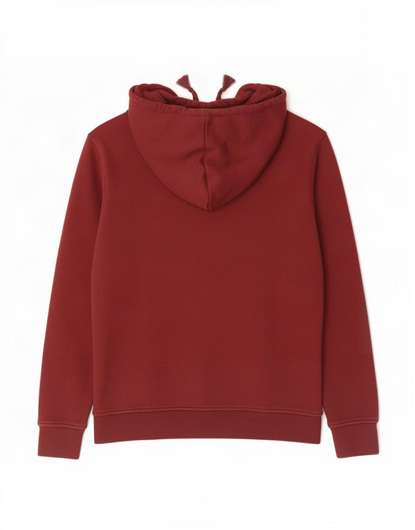 Adidas Damen Kapuzenpullover UK 12 Medium Burgund Baumwolle