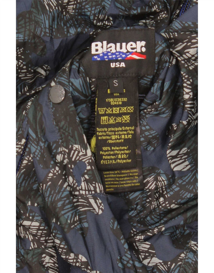 Blauer Chaqueta Bomber Reversible para Hombre UK 36 Small Poliéster Azul