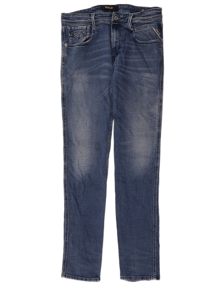 Replay Womens Slim Jeans W32 L32 Blue
