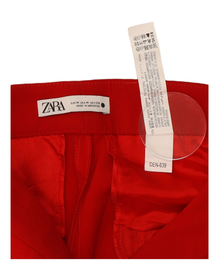 Gerade Anzughose für Damen von Zara, Größe M, W28, L32, Rot, Polyester