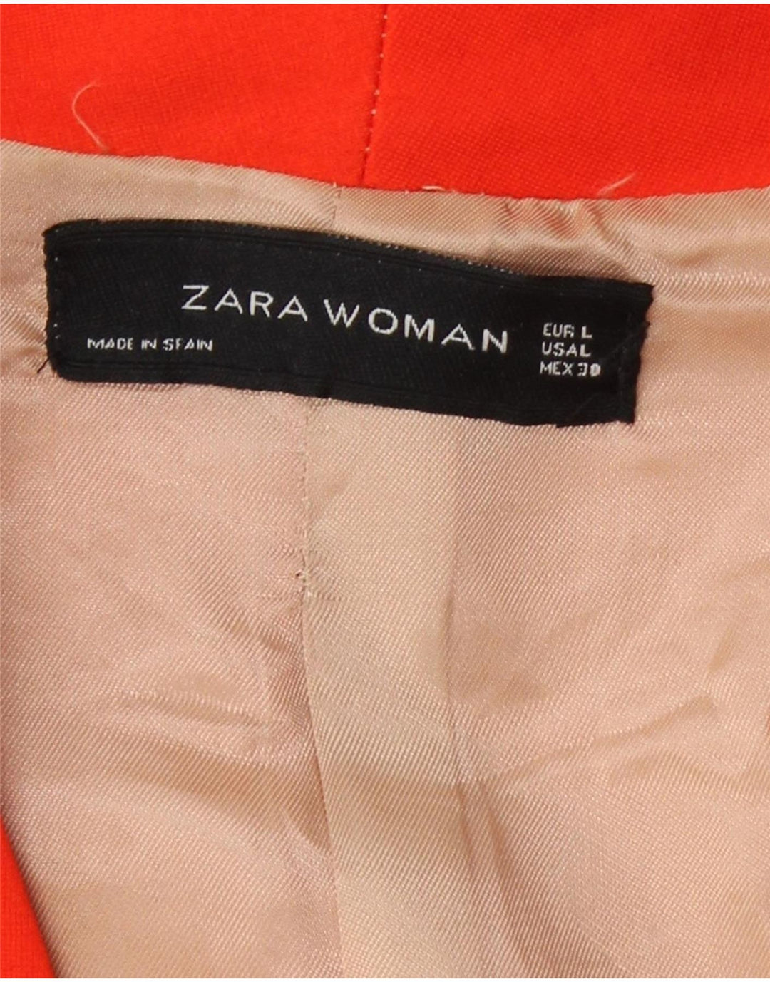 Zara Womens Bolero Jacket UK 14 Large Orange Viscose