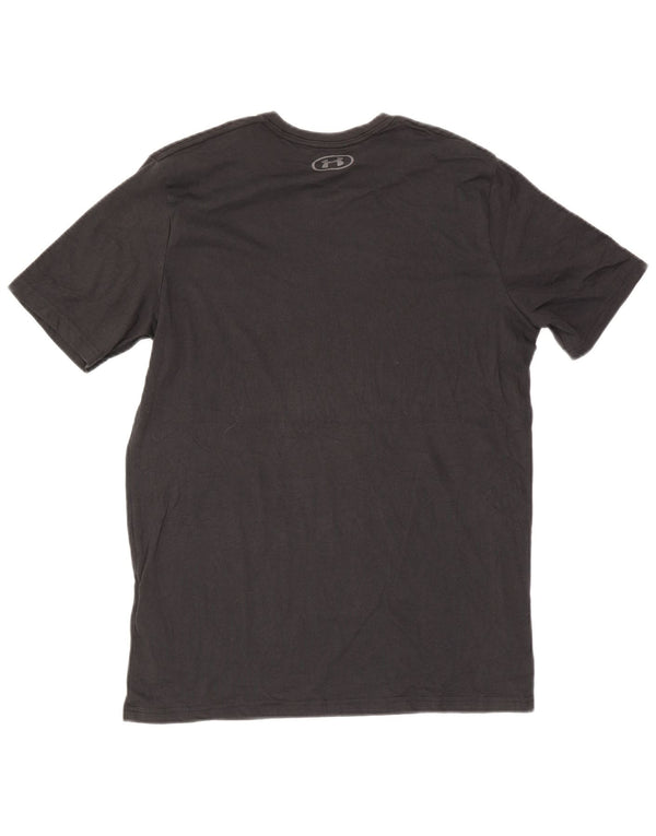 T-shirt grafica da uomo Under Armour Top in cotone nero medio