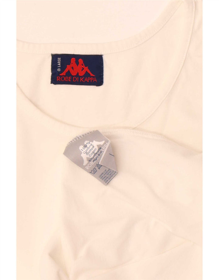 Kappa Mens Vest Top Large White Cotton