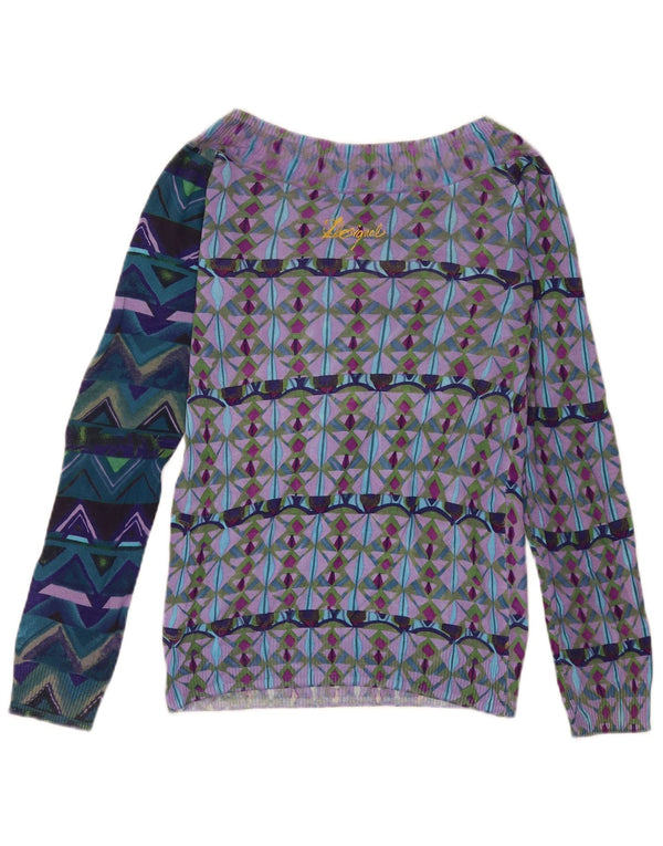 Desigual Womens Off Shoulder Top UK 18 Large Multicolored Bohemian