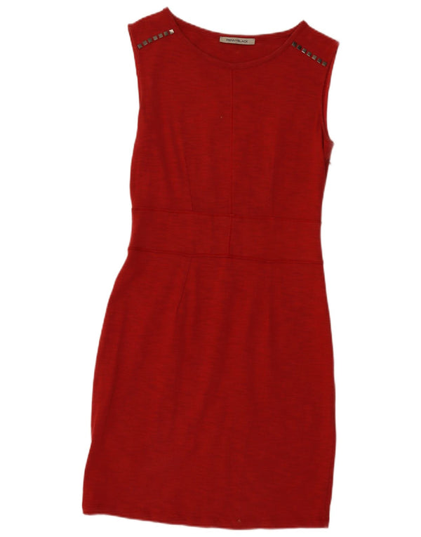 Penny Black Womens Ærmeløs Skede Kjole UK 12 Medium Rød Flecked