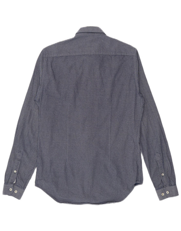 Zara Chemise Slim Fit Petit Vichy Bleu Marine
