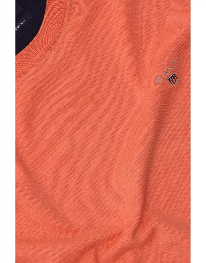 Gant sweater med rund hals til mænd Medium Orange Bomuld