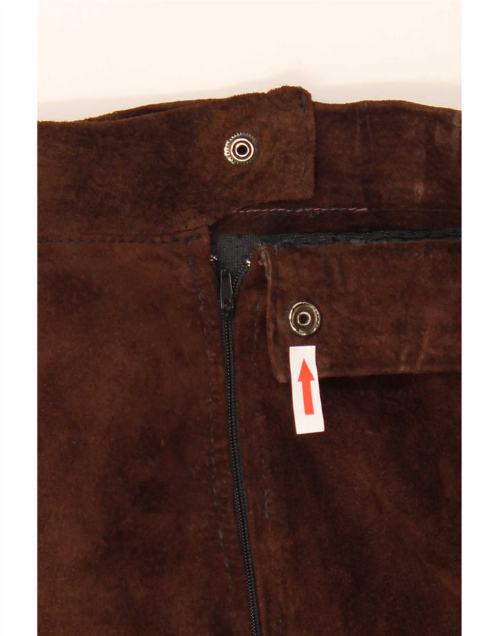 Vintage Dame Ruskind Flared Skirt W30 Medium Brown Colourblock