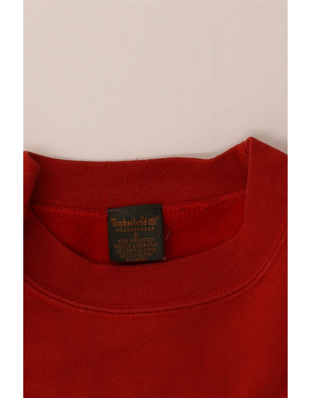 Timberland Mens Graphic Sweatshirt Jumper Small Red Cotton