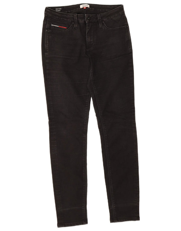 Tommy Hilfiger Damen Mid Rise Skinny Jeans W29 L30 Schwarz Baumwolle