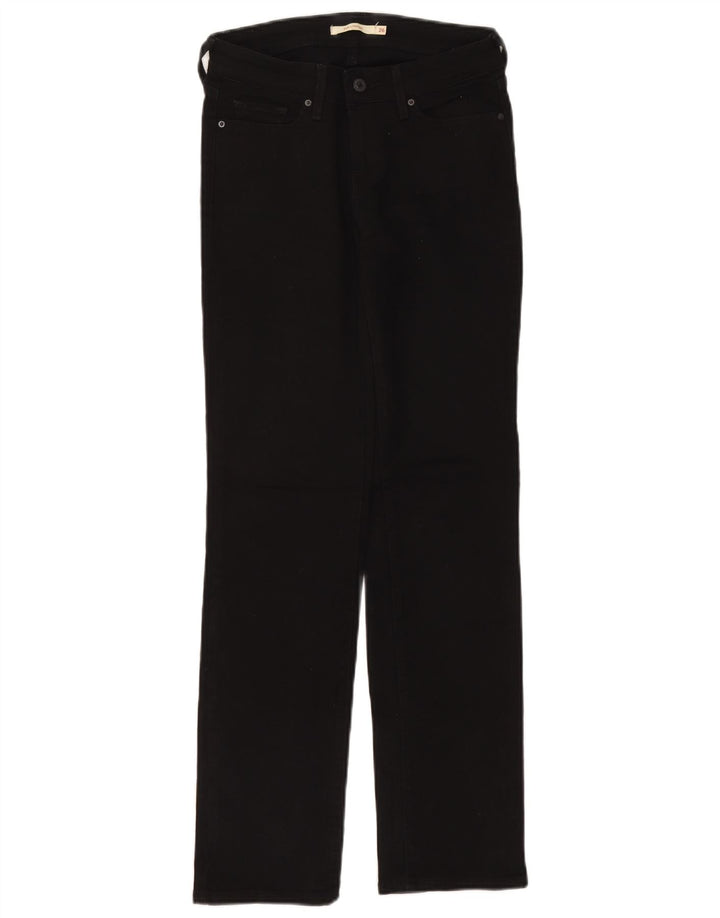 Levi's Womens 714 Straight Jeans W26 L30 Black Cotton