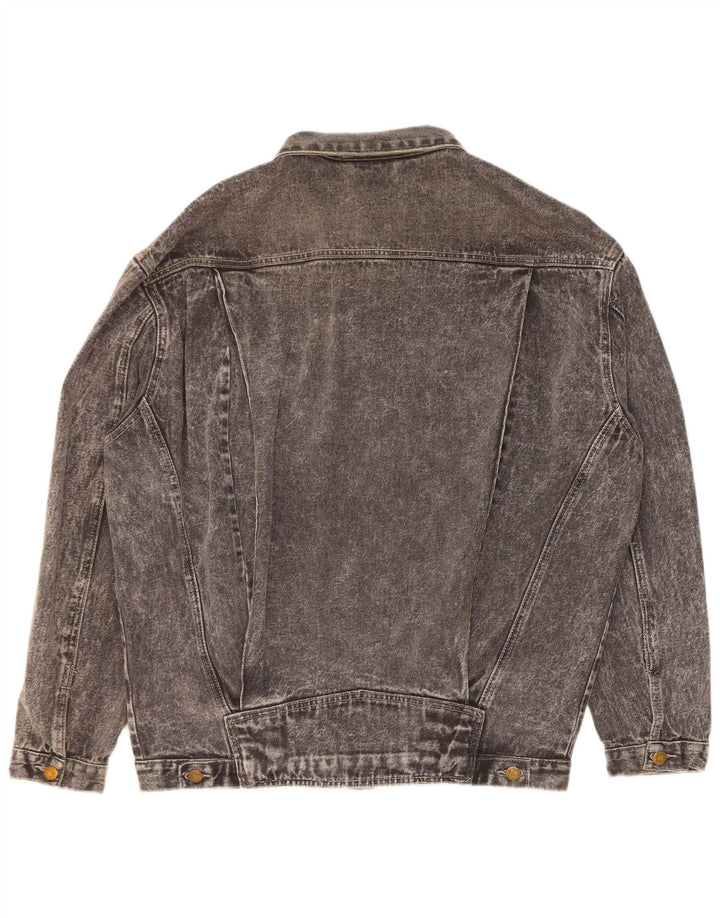 Vintage Mens Denim Jacket UK 42 XL Grey Cotton