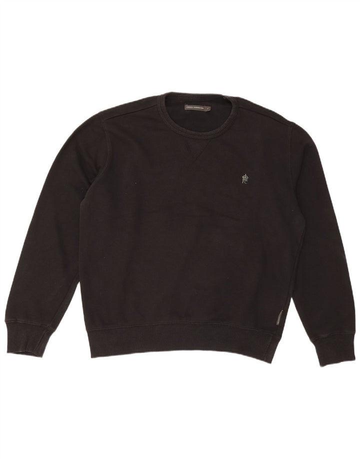 FRENCH CONNECTION Mens Sweatshirt Jumper Large Black Cotton