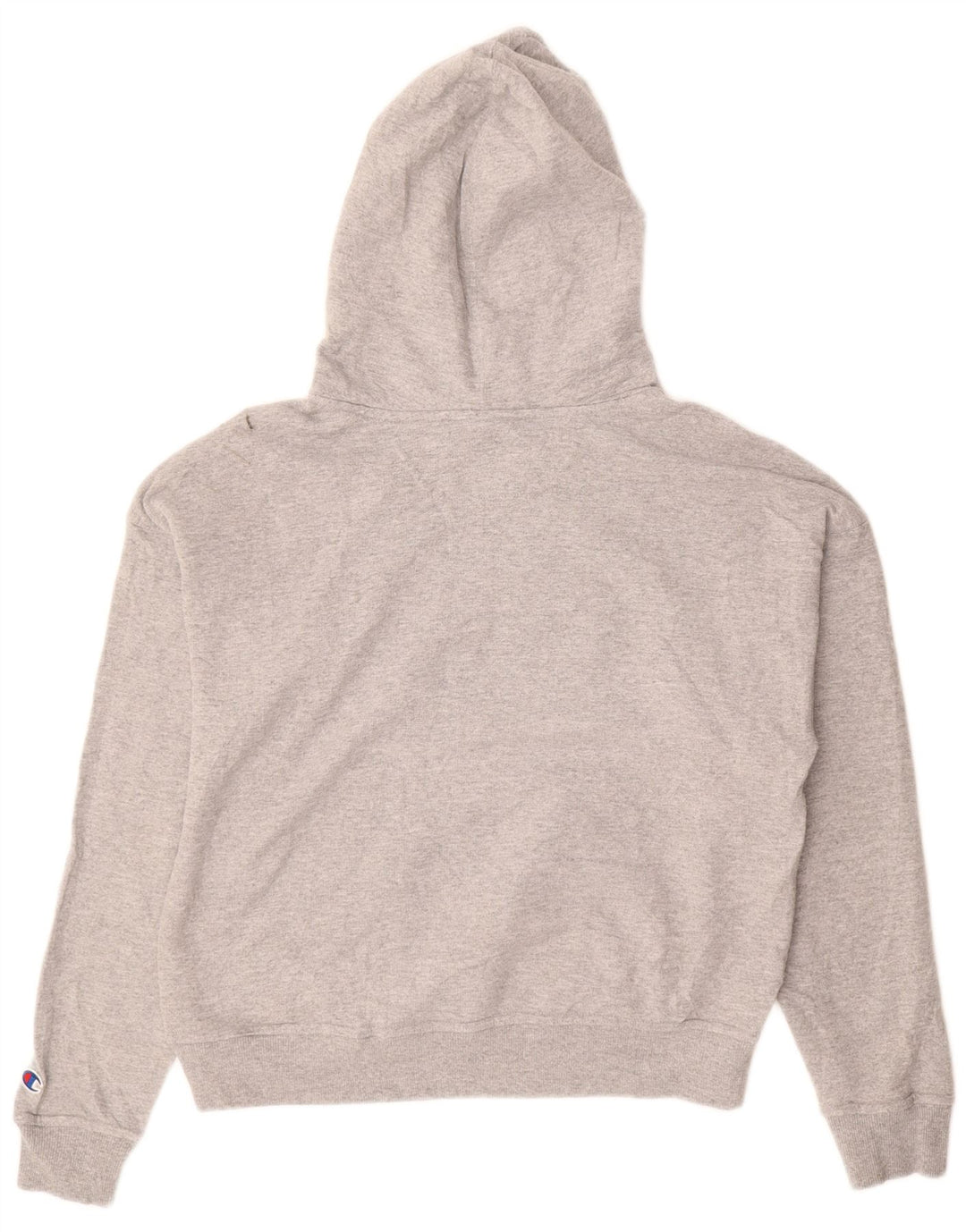 CHAMPION Womens Oversized Hoodie Jumper UK 10 Small Grey