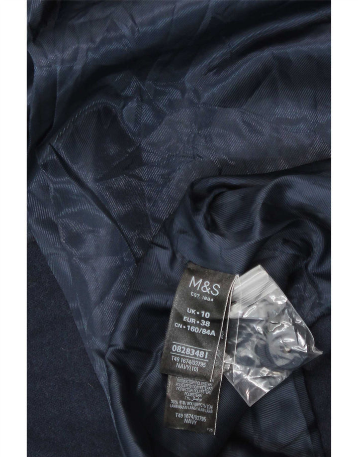 Marks & Spencer Abrigo para mujer UK 10 Small Azul marino Poliéster