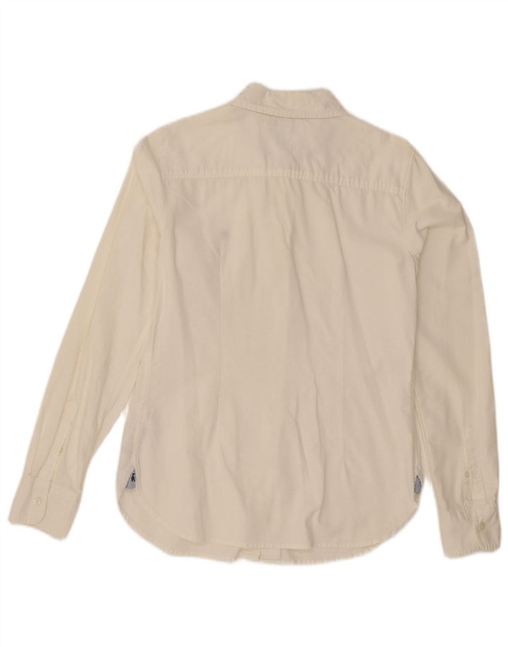 Tommy Hilfiger Womens Shirt US 6 Medium White Cotton