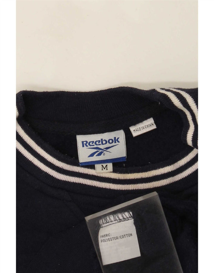 Reebok Herre grafisk sweatshirt Jumper Medium Navyblå polyester