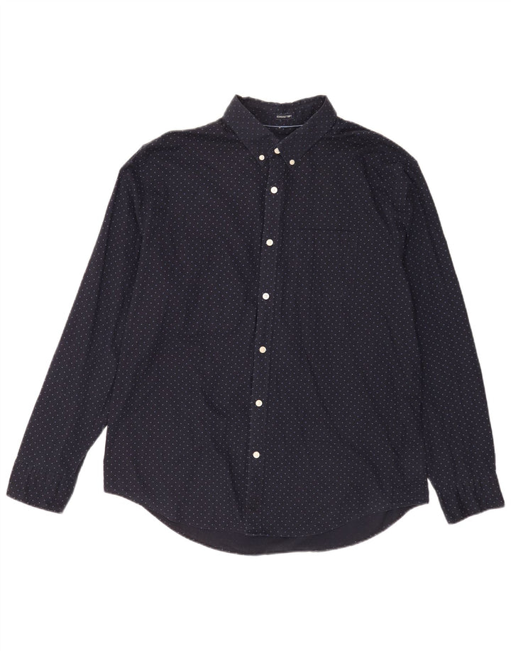 Ανδρικό πουκάμισο American Eagle XL Navy Blue με στίγματα από βαμβάκι
