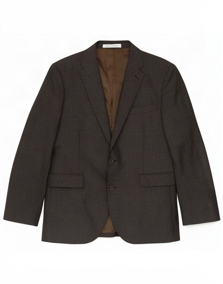 Jaqueta blazer masculina de 2 botões John Lewis Reino Unido 44 2XL lã cinza