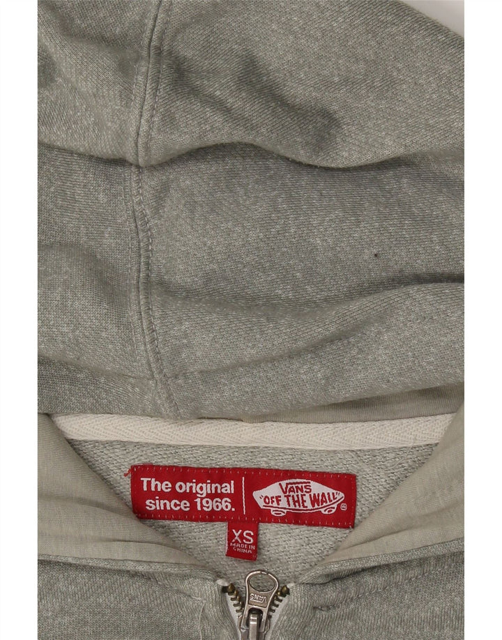 VANS Mens Loose Fit Zip Hoodie Sweater XS Grey Cotton Vintage Vans and Second-Hand Vans from Messina Hembry 