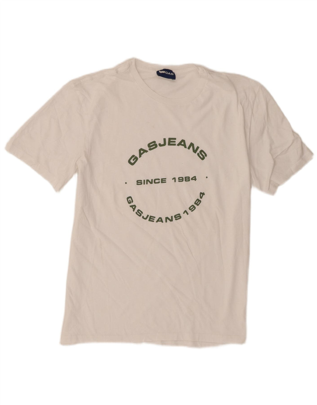 Ανδρικό γραφικό μπλουζάκι Gas Top Medium White
