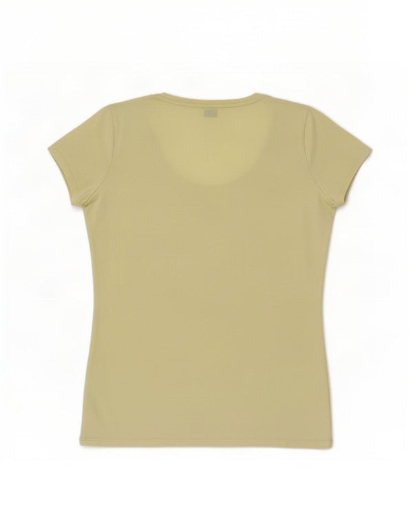 Guess Womens Graphic T-Shirt Top UK 18 XL Yellow