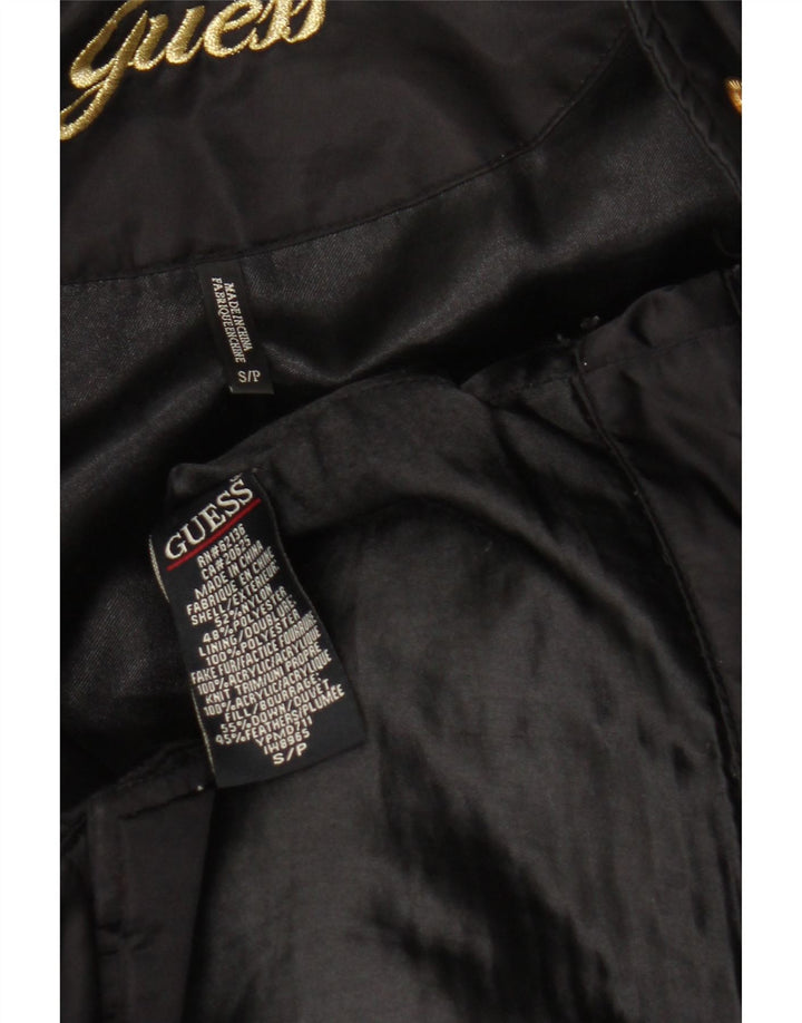 Guess Manteau rembourré pour femme UK 10 Petit nylon noir