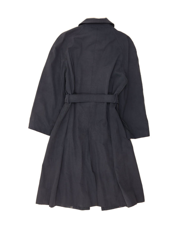 HERNO Womens Overcoat UK 10 Small Navy Blue