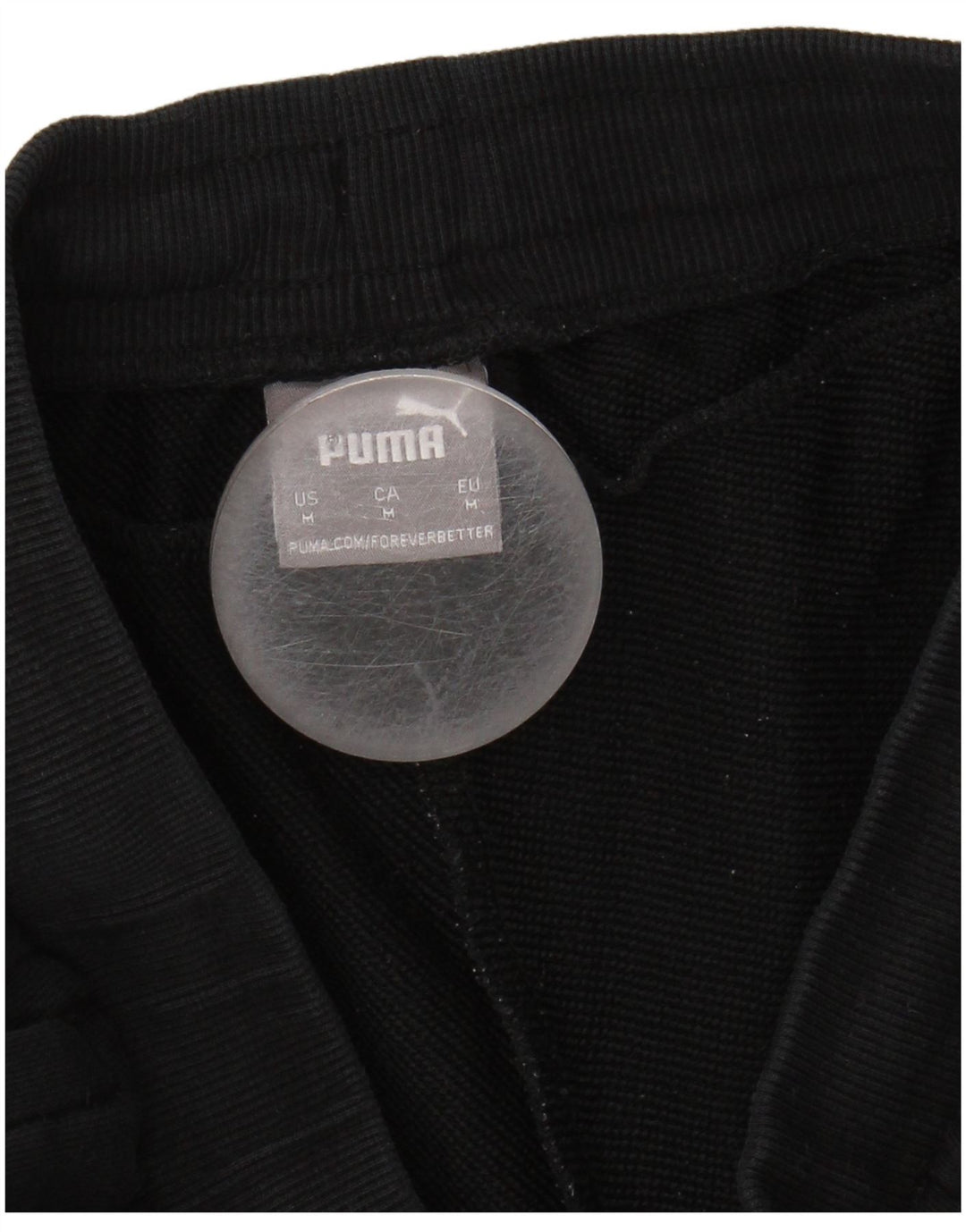 PUMA Mens Graphic Sport Shorts Medium  Black Cotton