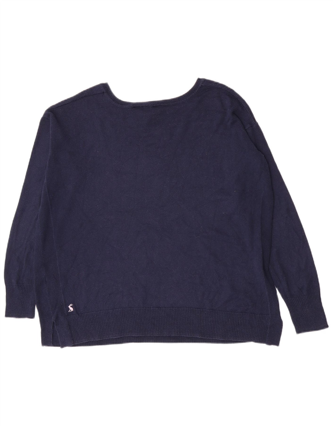 Joules Womens Oversized Boat Neck Jumper Sweater UK 12 Medium Navy Blue