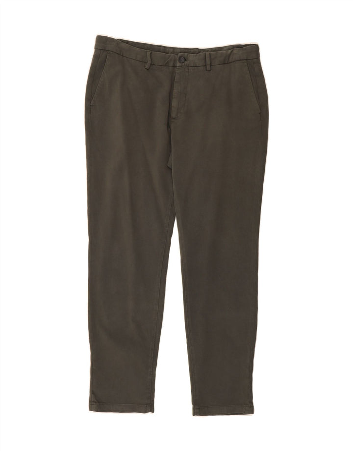 MASSIMO DUTTI Mens Slim Chino Trousers W36 L30 Grey Cotton Vintage Massimo Dutti and Second-Hand Massimo Dutti from Messina Hembry 
