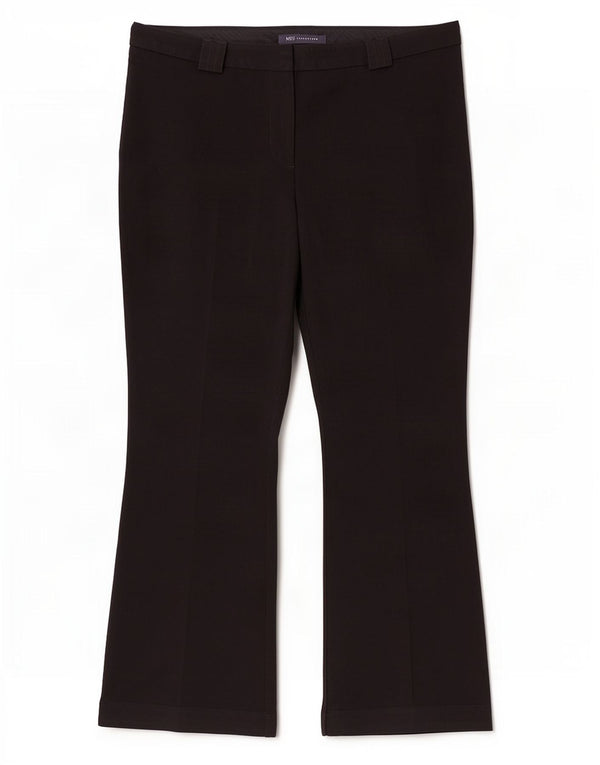 Marks & Spencer Pantalones de traje con corte de bota para mujer UK 12 Medium W30 L27 Negro