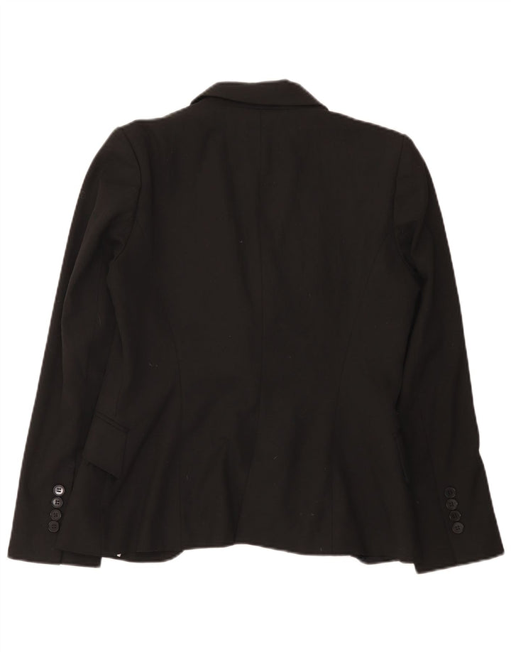 Jaqueta blazer feminina Zara com 1 botão EU 40 poliéster preto médio