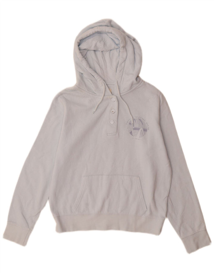 Rip Curl Womens Oversized Button Neck Hoodie Jumper UK 2 2XS Blue