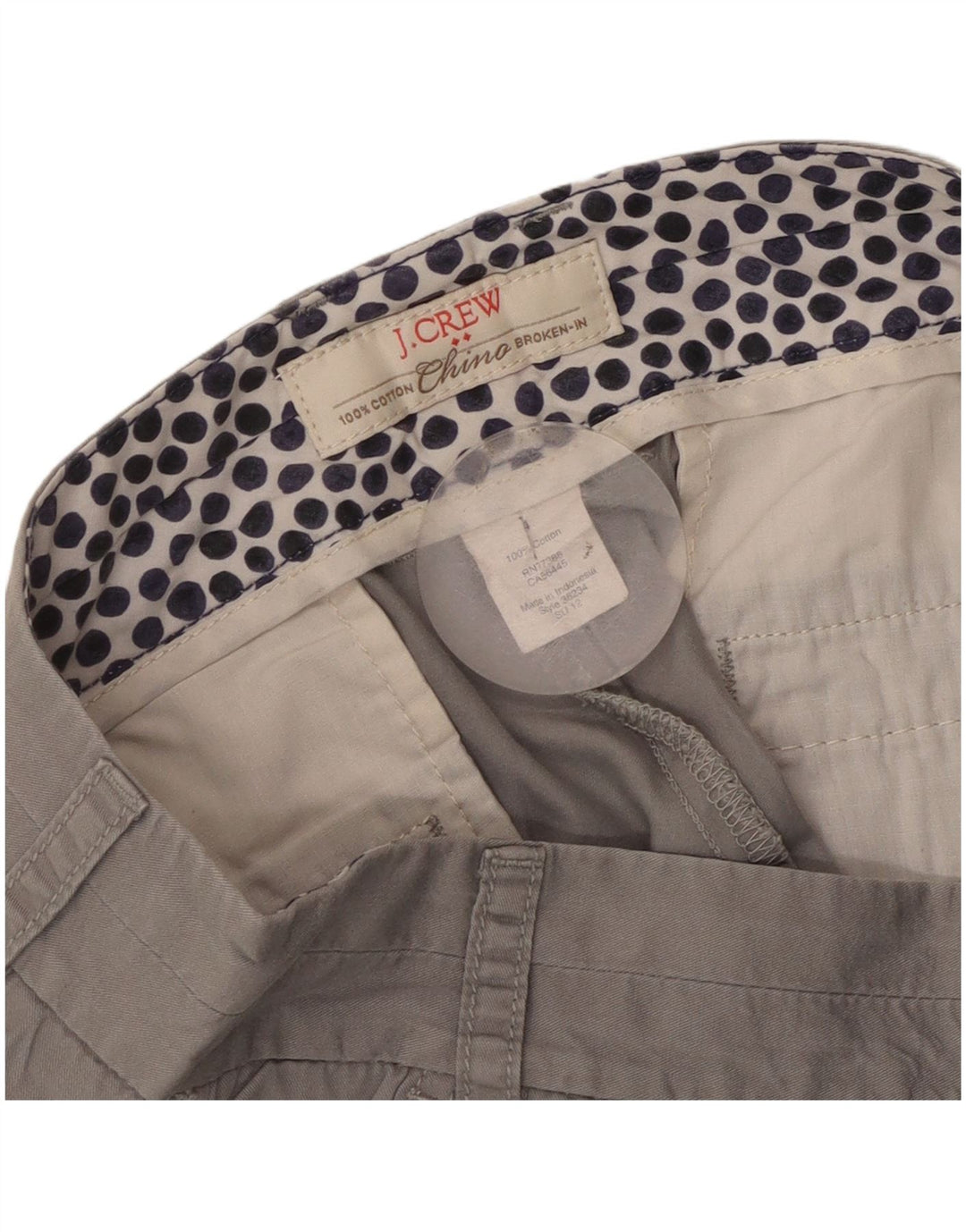 J. Crew Womens Chino Shorts W30 Medium Grey Cotton