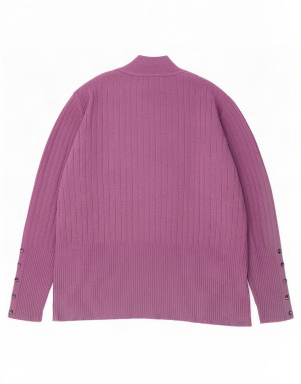 Marks & Spencer Dame Turtle Neck sweater UK 22 3XL Lilla Viscose
