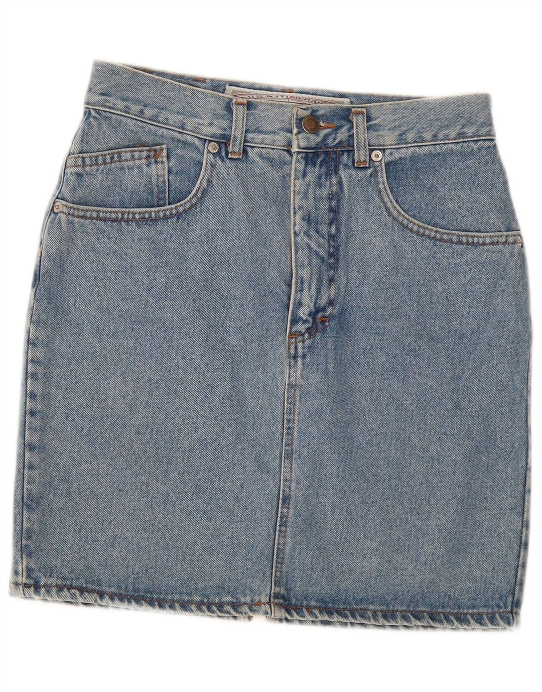 Tavarner Damen Mini-Jeansrock W30 mittelblaue Baumwolle