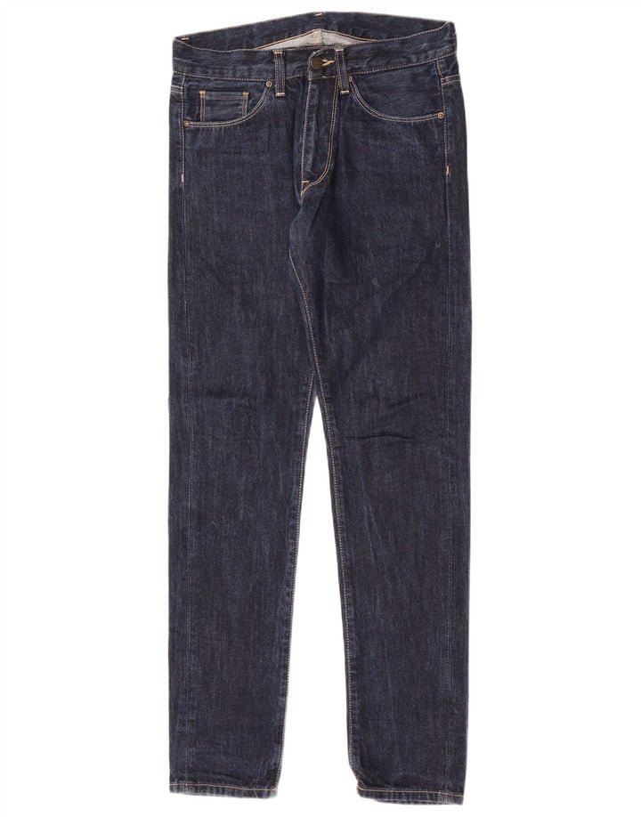 Carhartt Mens Slim Jeans W28 L32 Navy Blue Cotton