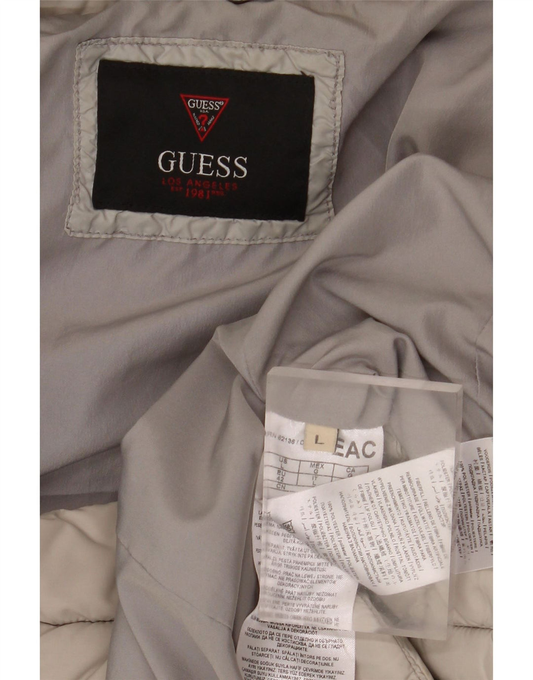 GUESS Polstret jakke til kvinder UK 16 Large Beige Polyester