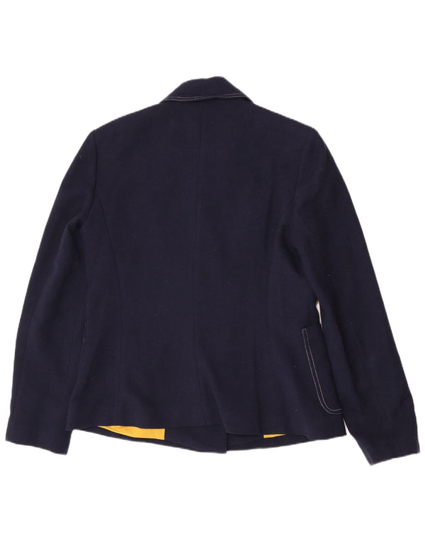 Sisley Damen Zweireiher-Blazerjacke IT 46 Large Marineblau