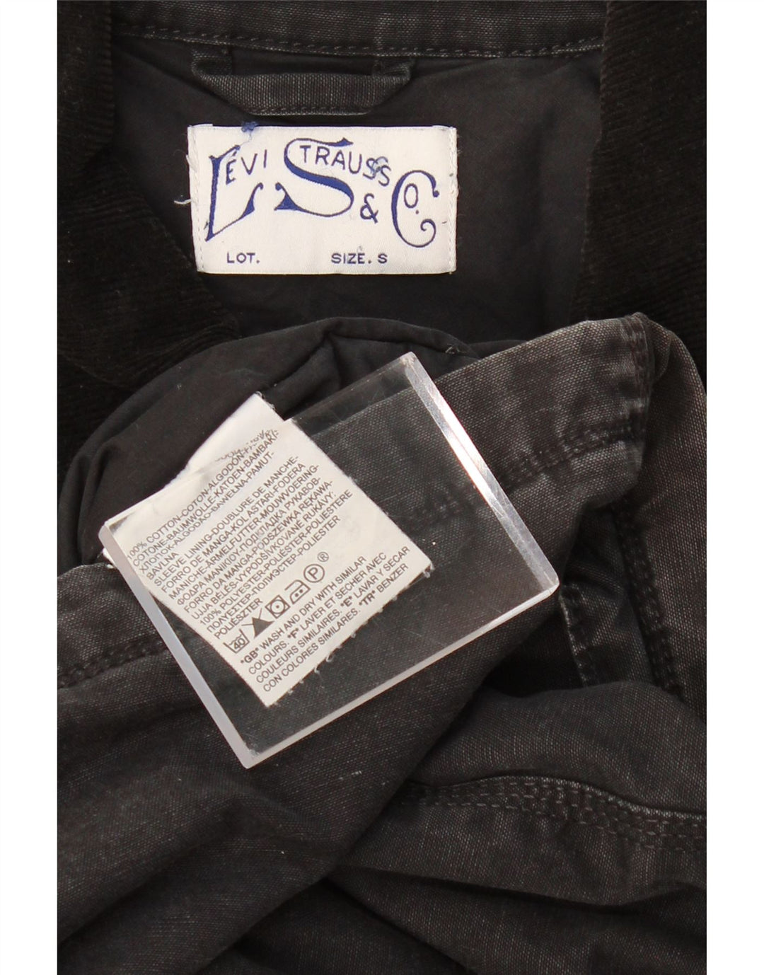 LEVI'S Mens Utility Jacket UK 36 Small Black Cotton
