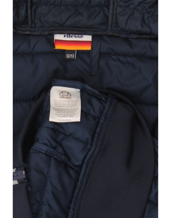 Ellesse Boys Polstret hættejakke 12-13 år Grå Colourblock Nylon